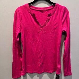 Hot Pink Long Sleeved Shirt S